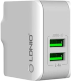 Мережевий зарядний пристрій Ldnio A2203 2 x USB + кабель Lightning (A2203 Lightning) - зображення 3