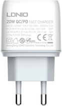Ładowarka sieciowa Ldnio USB-C 20W + Kabel USB-C - USB-C (A2424C Type C-Type C) - obraz 1