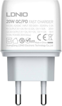 Мережевий зарядний пристрій Ldnio USB-C 20 W + кабель Lightning (A2424C Lightning) - зображення 1