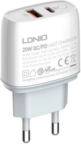 Мережевий зарядний пристрій Ldnio USB-C 20 W + кабель USB-C (A2424C Type-C) - зображення 2