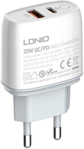 Мережевий зарядний пристрій Ldnio USB-C 20 W + кабель microUSB (A2424C Micro) - зображення 2