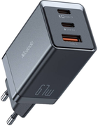Мережевий зарядний пристрій Mcdodo 2 x USB-C USB 67W Black (CH-1541) - зображення 1