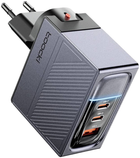 Мережевий зарядний пристрій Toocki 2 x USB-C + USB 100 W Gray (TCT100ASCB0G) - зображення 1
