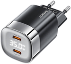 Ładowarka sieciowa Toocki 2 x USB-C 35 W Czarna (TCTAC -ZXB01 black) - obraz 2