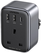 Адаптер для подорожей Ugreen UK - EU CD314 2 x USB-A 1 x USB-C Black (6941876212903) - зображення 3