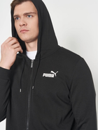 Толстовка на блискавці чоловіча Puma Ess Small Logo Fz Hoodie Tr 58670401 S Чорна (4063697310025) - зображення 4