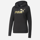 Bluza z kapturem damska Puma Ess+ Metallic Logo Hoodie Tr 84909601 XS Czarna (4065453124983) - obraz 6