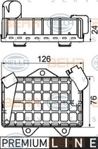 Радіатор масляний (теплообмінник) HELLA 8MO376726021 Mercedes E-Class, C-Class 6061800365, A6061800365