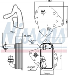 Радіатор масляний (теплообмінник) NISSENS 90996 Fiat Doblo, Grande Punto, Punto; Opel Combo 55208625, 55220558, 55236754