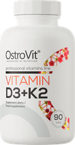 Вітаміни OstroVit Vitamin D3+K2 90 таблеток (5902232611960) - зображення 1