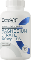 Харчова добавка OstroVit Magnesium Citrate 400 mg + B6 90 таблеток (5903246229516) - зображення 1