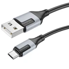 Кабель зарядки BOROFONE BX101 2.4А 1М USB to MicroUSB для Android/Samsung/Xiaomi/Huawei/Meizu Чорний