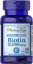 Біотин Puritan's Pride Biotin 10,000 mcg 100 гел капс