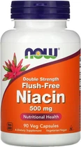 Ниацин Now Foods Flush-Free Niacin 500 mg Double Strength 90 капсул