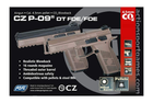 Пневматический пистолет ASG CZ P-09 Black/FDE Blowback Pellet - изображение 6