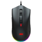 Проводная игровая мышка AOC GM530 16000dpi 7кн RGB PMW3389 Kailh switch Black (GM530B)