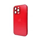 Чехол-накладка AG Glass Matt Frame Color Logo для iPhone 13 Pro, стекло + термополиуретан, Coke Red (AGMattFrameiP13PRed)