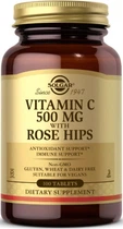 Вітамін С з шиповником Solgar Vitamin C 500 mg with Rose Hips 100 таблеток