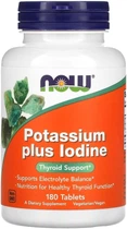Калий плюс Йод Now Foods Potassium plus Iodine 180 таблеток