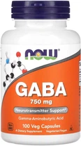 Гамма-аминомасляная кислота NOW Foods GABA 750 мг