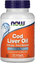 Масло печінки тріски NOW Cod Liver Oil 90 гел капс