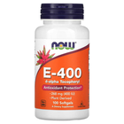 Вітамін Е, E-400, Now Foods, 400 МО, 100 капс., (NOW-00837)