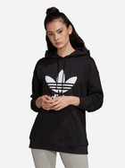 Bluza damska z kapturem adidas Trefoil Hoodie 34 Czarna (4062055475253) - obraz 1