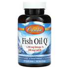 Омега-3 + коензим Q10, Fish Oil Q, Carlson Labs, 60 гелевих капсул (CAR-01673)