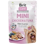 Вологий корм для собак Brit Care Mini з куркою та тунцем філе в соусі