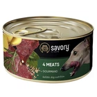 Вологий корм для собак Savory Dog Gourmand 4 види м'яса