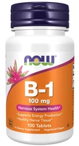 Витамин B1 Now Foods, 100 мг, 100 таблеток