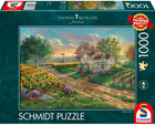 Puzzle Schmidt Thomas Kinkade Sunflower Field 69.3 x 49.3 cm 1000 elementów (4001504587796) - obraz 1