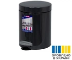 Відро металеве 5 л Eurogold SIRIUS з педаллю, антрацит (801205)