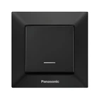 Вимикач Panasonic Arkedia Slim одноклавішний з підсвічуванням Чорний (WNTC0002-2BL)