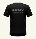Футболка Черная ARMY UKRAINE 100% Хлопок р.52-XL - изображение 2