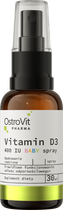 Спрей для дітей OstroVit Pharma Vitamin D3 400 IU Baby spray 30 мл (5903933905211) - зображення 1