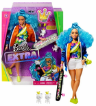 Lalka z akcesoriami Mattel Barbie Promo Extra Moda z niebieskimi włosami 30 cm (887961908503) - obraz 2