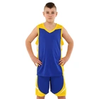 Форма баскетбольная детская Zelart L046 размер XS рост 130-140 см Blue-Yellow
