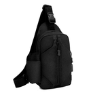 Тактическая сумка 5126 black через плечо водонепроницаемая из кордуры на 4 кармана - изображение 4