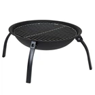 Гриль вугільний Bo-Camp Firebowl Harrow складаний круглий з гратами для дачі та кемпінгу