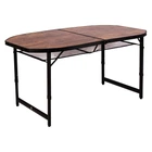 Стіл туристичний Bo-Camp Woodbine Oval 150x80 cm Black/Wood look (1404230)