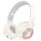 Навушники Bluetooth HOCO W50 з підсвічуванням RGB BT5.3, AUX/TF, 12h дитячі Молочний