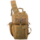 Рюкзак тактичний (Сумка-слінг) з однією лямкою SILVER KNIGHT Top Max (нейлон, розмір 43х24х11см, Хакі) - изображение 2