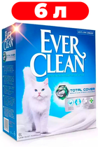 Наповнювач для котів з активованим вугіллям комкующийся Ever Clean Total Cover 6л