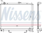 Радіатор охолодження двигуна MITSUBISHI PAJERO, NISSENS (68181A)