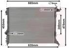 Радиатор охлаждения двигателя RENAULT MEGANE, Van Wezel (43012709)