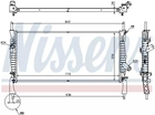 Радиатор охлаждения двигателя FORD TRANSIT, NISSENS (69226)