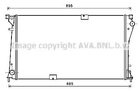 Радиатор охлаждения двигателя NISSAN PRIMASTAR, OPEL VIVARO, AVA COOLING (RTA2490)