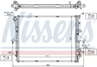 Радиатор охлаждения двигателя AUDI Q7, VW TOUAREG, NISSENS (65276A)