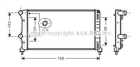 Радіатор охолодження двигуна FIAT DOBLO, AVA COOLING (FTA2250)